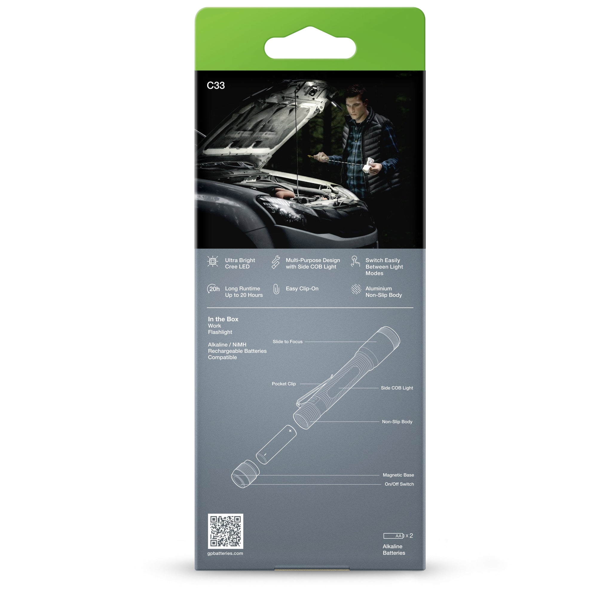 GP Discovery C33 Arbeitstaschenlampe - 180 Lumen