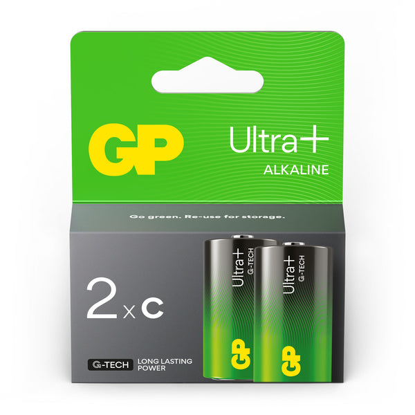 GP Ultra+ Alkaline C Size Batteries