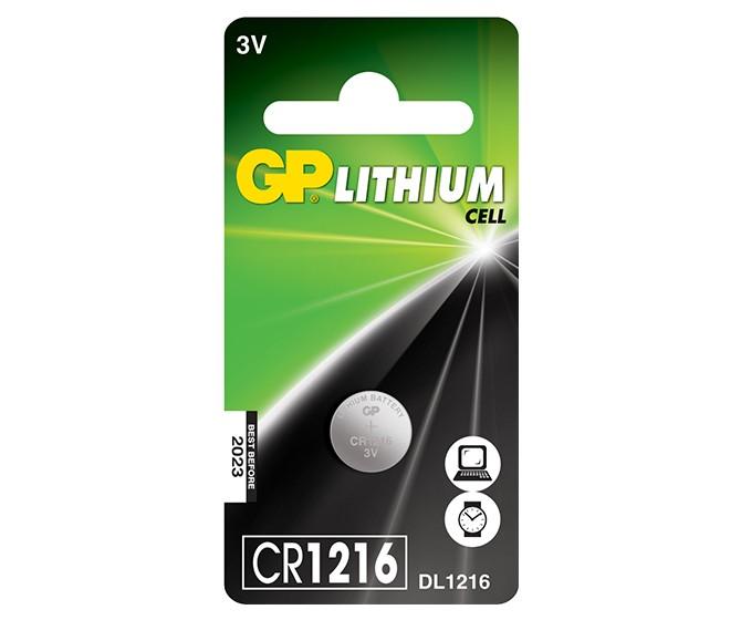 GP Lithium Coin Batteries CR1216