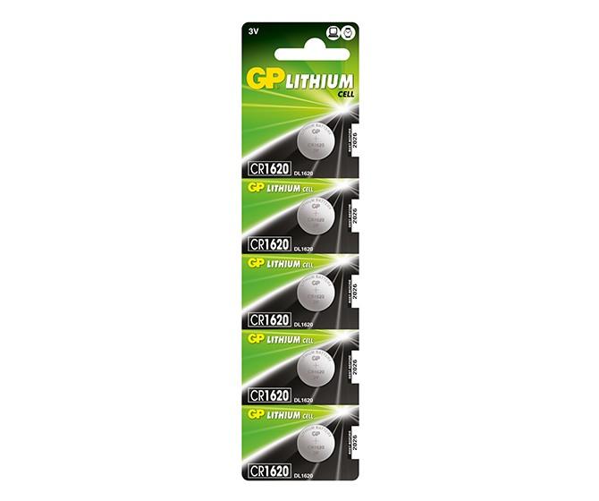 GP Lithium Coin Batteries CR1620