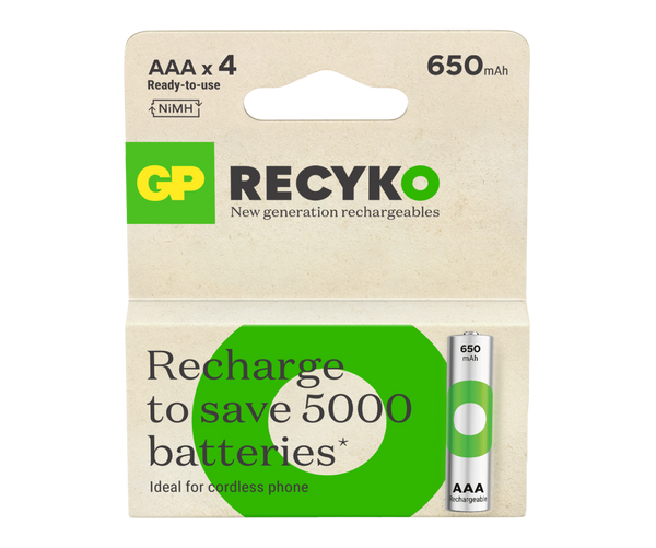 GP RECYKO Piles rechargeables AAA