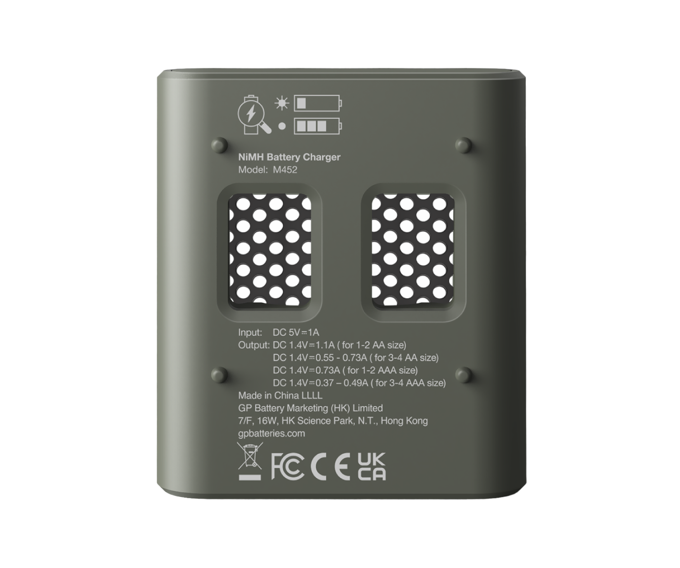 GP Recyko M452 USB Speed Battery Charger with 4 AA Rechargeable Batteries 2600 mAh